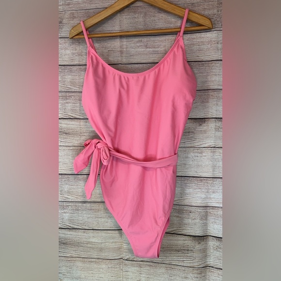 CUPSHE Salmon Pink Tie Waist One Piece - Picture 5 of 13